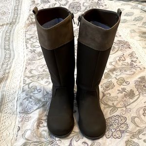 Tommy Hilfiger Girls BROWN/TAN TALL RIDING BOOTS SIZE 11